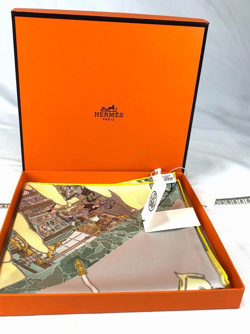 Hermès "Les Artisans d'Hermès" 90cm silk scarf